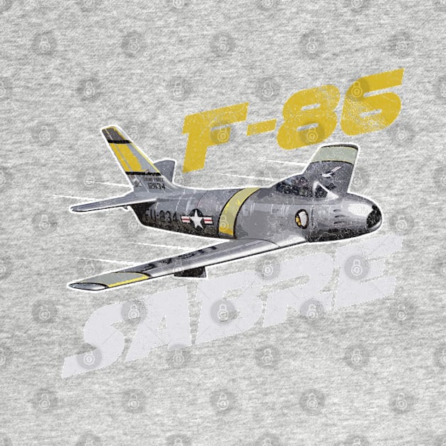 F86 Sabre  Airforce Pilot Gift Modern Warbird Vietnam Korea War by woormle